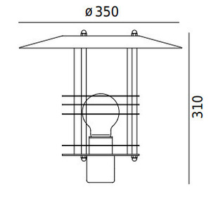 Stockholm 2017 Galvanized E27 Led 9W column luminaire Norlys small 1