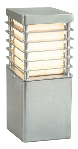 Check Halmstad 212GA bollard light 26 cm, hot-dip galvanised, with E27 LED bulb 2700 K NORLYS