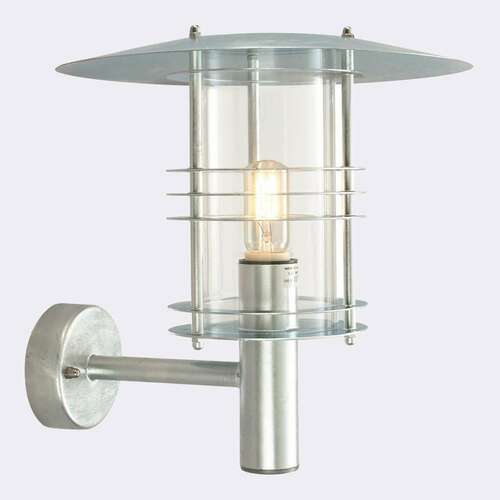 Check Outdoor wall lamp Stockholm 286 galvanized E27 Norlys