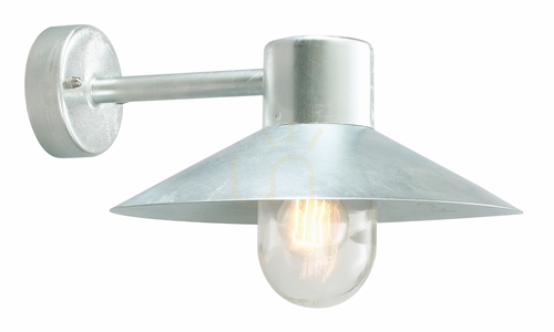Check NORLYS Lund 290GA outdoor wall light, hot-dip galvanised, E27 IP55
