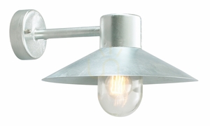 NORLYS Lund 290GA outdoor wall light, hot-dip galvanised, E27 IP55 small 2