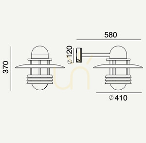Outdoor wall lamp HELSINKI 886GR E27 Graphite 7016 Norlys. small 2