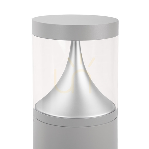 Check Egersund 1285AL LED bollard light 63 cm, light grey RAL 9006, 20.3 W 3000 K NORLYS