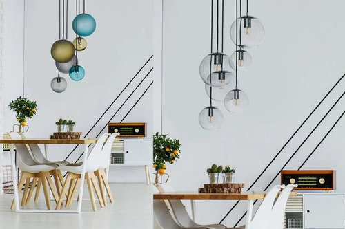 Check Stylish BACAN pendant lamp set of 6 in matt brass Famlight
