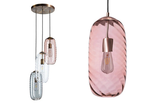 Check Famlight CHLOE ceiling pendant lamp set of 3 patina