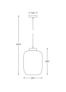Famlight modern pendant lamp Laut gray brass small 4