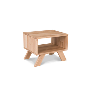 WoodMan Allegro Solid Beech Wood Bedside Table Natural 45x35x34 cm WUA-00803 small 0