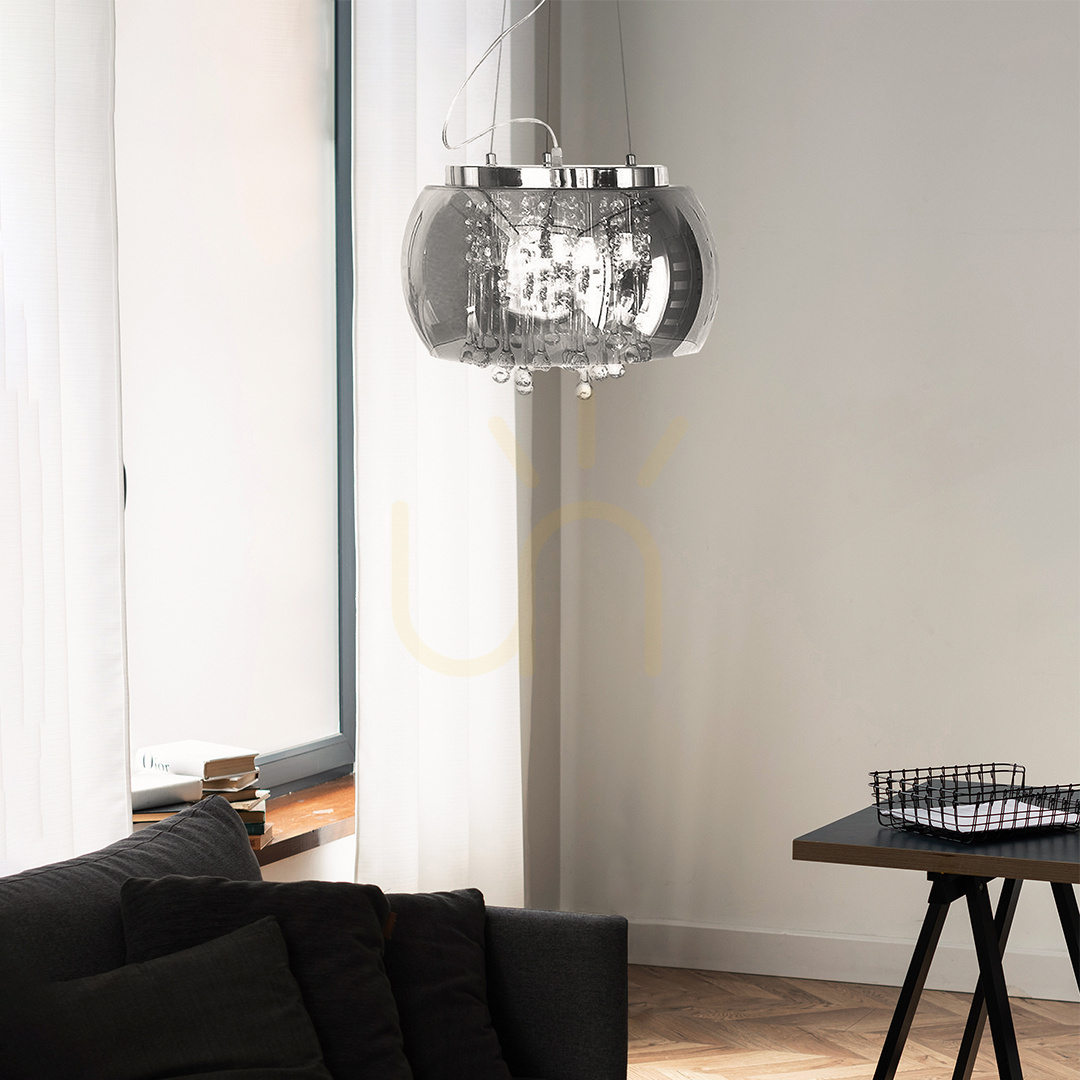 Glass Lamp Tinted Mirror Water Drops 50cm