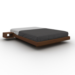 WoodMan CARRE Wooden Bed 180x200 Walnut Solid Beech Wood WUA-01479 small 1