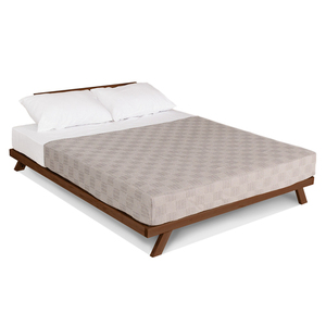 WoodMan Allegro Solid Beech Wood Double Bed 140x200 Walnut WUA-00796 small 0