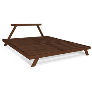 WoodMan Allegro Double Bed 180x200 Beech Wood Walnut Oil WUA-00800 small 1