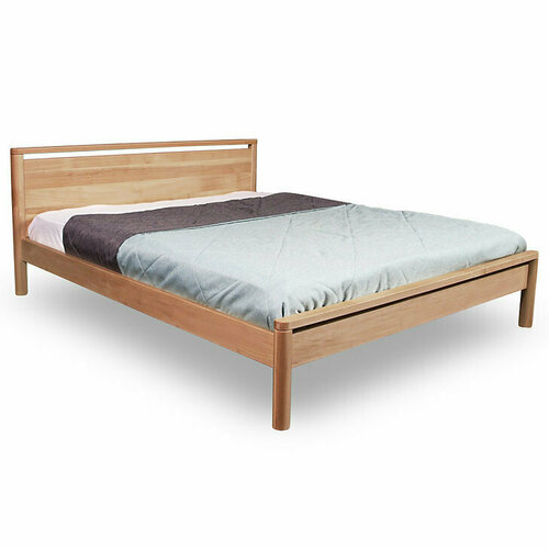 Check WoodMan Beech Wooden Bed 160x200 Linseed Oil Scandinavian Drop Hard WUA-01270