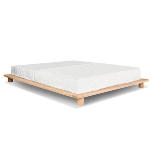 WoodMan Cone Low Double Bed 180x200 Raw Beech Wood WUA-01063 small 1