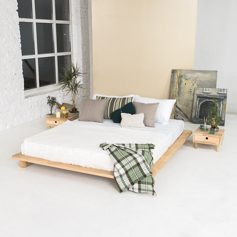 Display WoodMan Cone Bedside Table with Drawer, Beech Wood, Natural, 40x40x24 cm WUA-00925 WoodMan Cone Bedside Table with Drawer, Beech Wood, Natural, 40x40x24 cm WUA-00925
