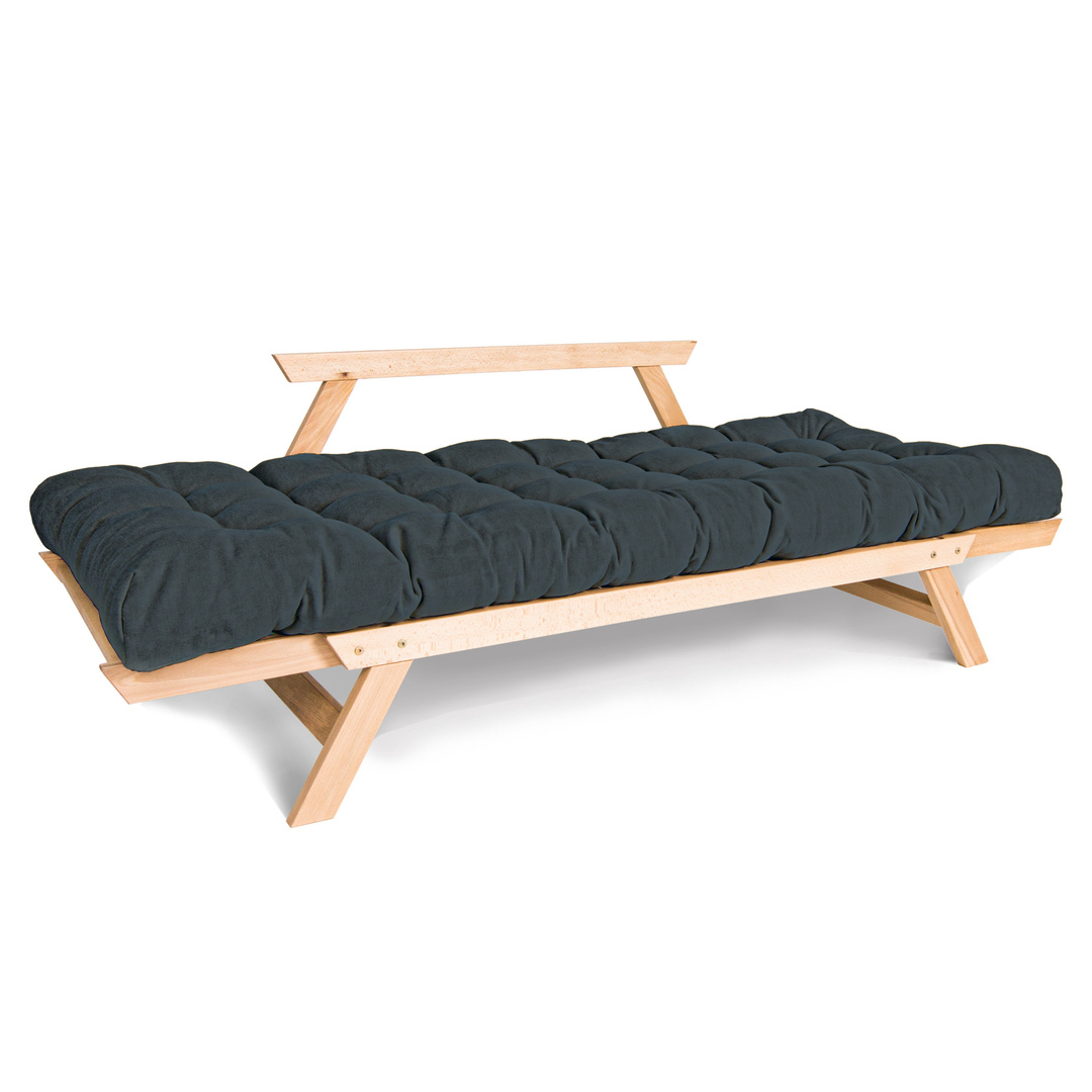 Preview Sofa bed WoodMan Allegro beech wood graphite 203 cm 100377 Sofa bed WoodMan Allegro beech wood graphite 203 cm 100377