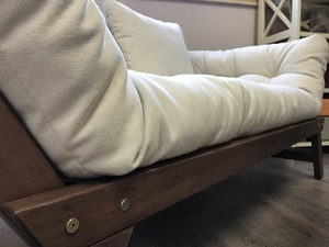 WoodMan Allegro Sofa Bed Beech Wood Walnut Cream 203x80 WUA-00532 small 4