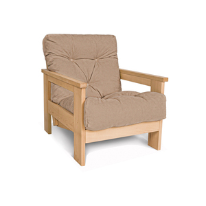 WoodMan Mexico Wooden Armchair Beech Wood Beige SKU 001368 small 0