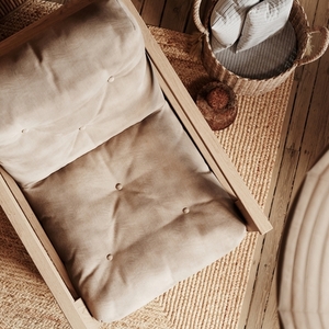 WoodMan Mexico Wooden Armchair Beech Wood Cream WUA-01360 small 1
