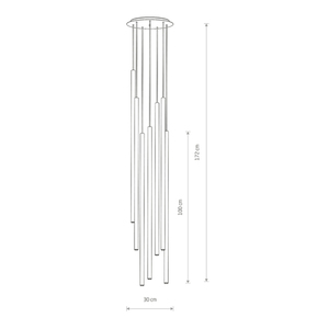 Nowodvorski LASER 1000 7668 pendant light, 7×G9, brass and black small 1