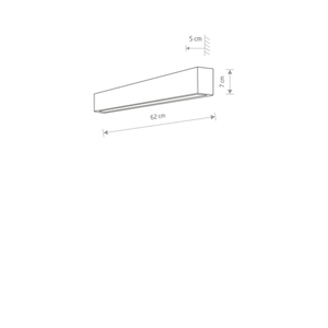 Wall lamp STRAIGHT WALL LED S 7596 Nowodvorski small 1