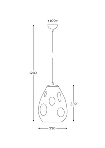 Stylish Storm L lister stainless steel pendant lamp small 2