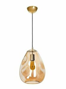 Stylish Storm L pendant lamp lister brass, patina small 1