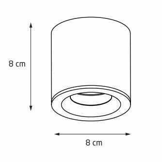 Check Max Light FORM C0216 Ceiling Light Black – IP65, 1xGU10 max 50W, metal, Ø8 x 8 cm, bathroom and outdoor