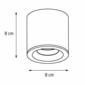 Max Light FORM C0216 Ceiling Light Black – IP65, 1xGU10 max 50W, metal, Ø8 x 8 cm, bathroom and outdoor small 1