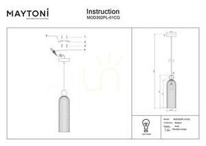 ANTIC pendant lamp MOD302PL-01CG Maytoni small 4
