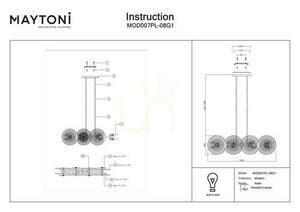 ASTER pendant lamp MOD007PL-08G1 Maytoni small 8