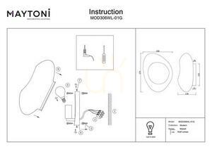 Wall lamp MABELL MOD306WL-01G Maytoni small 3