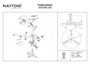 NOSTALGIA pendant lamp MOD048PL-09G Maytoni small 8