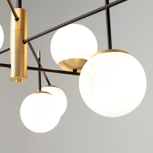 Maytoni Nostalgia chandelier MOD048PL-09G black and gold 9×E14 131.5 cm small 11