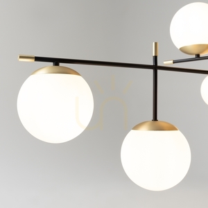 Maytoni Nostalgia chandelier MOD048PL-09G black and gold 9×E14 131.5 cm small 12