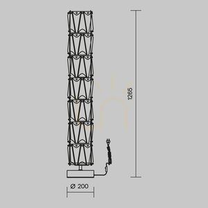 PUNTES MOD043FL-08CH floor lamp Maytoni small 8