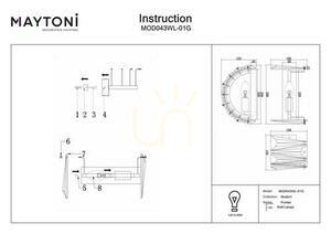 Wall lamp PUNTES MOD043WL-01G Maytoni small 3