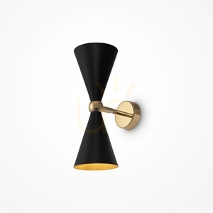 VESPER Wall Lamp MOD108WL-02GB Black and Gold 2xE14 32 cm Maytoni small 0