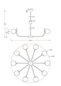 RENDEZ-VOUS pendant lamp MOD109PL-10BS Maytoni small 3