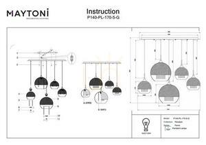 FERMI pendant lamp P140-PL-170-5-G Maytoni small 7