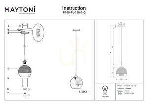 FERMI P140-PL-110-1-G pendant lamp by Maytoni small 3