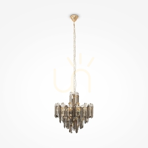 Maytoni Flare DIA200PL-06G 6-Light Crystal Chandelier gold Ø48.8 cm height 68.7-154.2 cm small 0