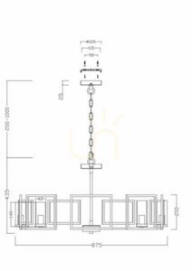 BOWI pendant lamp H009PL-08G Maytoni small 5