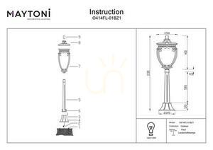 FLEUR light post O414FL-01BZ1 IP44 Maytoni small 6