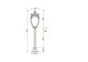 FLEUR light post O414FL-01BZ1 IP44 Maytoni small 7