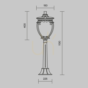 FLEUR light post O414FL-01BZ1 IP44 Maytoni small 8