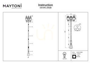 FLEUR outdoor standing lamp O414FL-03GB IP44 Maytoni small 3