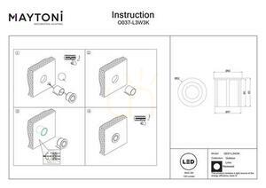 LIMO recessed wall lamp O037-L3W3K IP65 Maytoni small 6