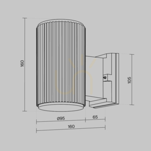 RANDO O419WL-01W outdoor wall lamp IP54 Maytoni small 7