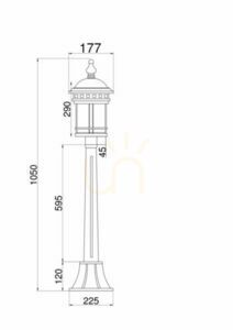 SALAMANCA light post O031FL-01BR IP44 Maytoni small 6