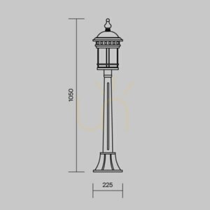 SALAMANCA light post O031FL-01BR IP44 Maytoni small 7